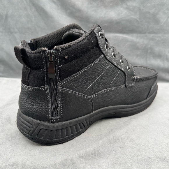 Orthofeet Ranger Men’s Black Leather Boots Casual Comfort Lace-Up Size 11 X-Wide - Picture 7 of 14